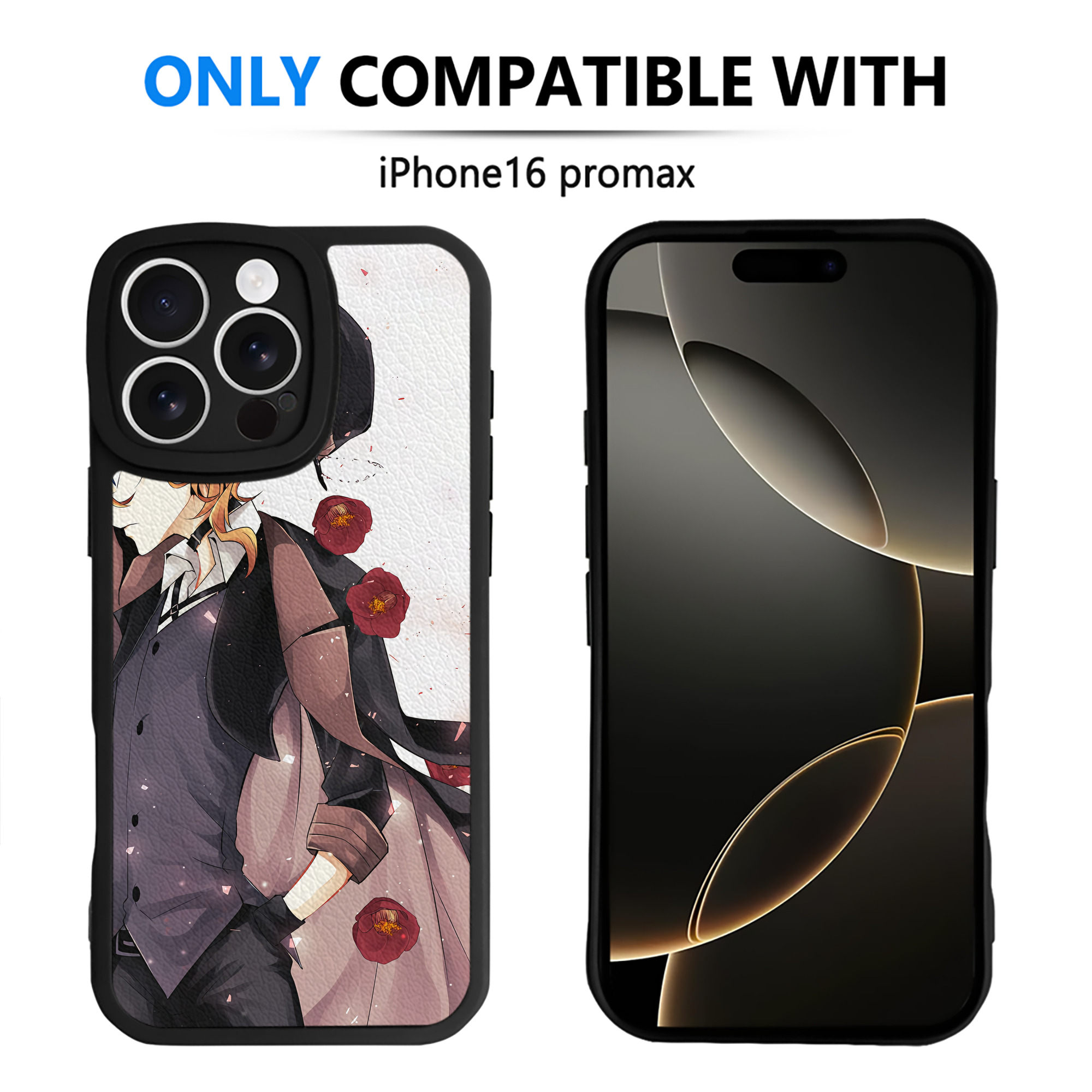 （画像用） 文豪ストレイドッグス Bungo Stray Dogs 【iPhone 16シリーズ対応】シリコンスマホケース（レザー調） 材質：シリコン